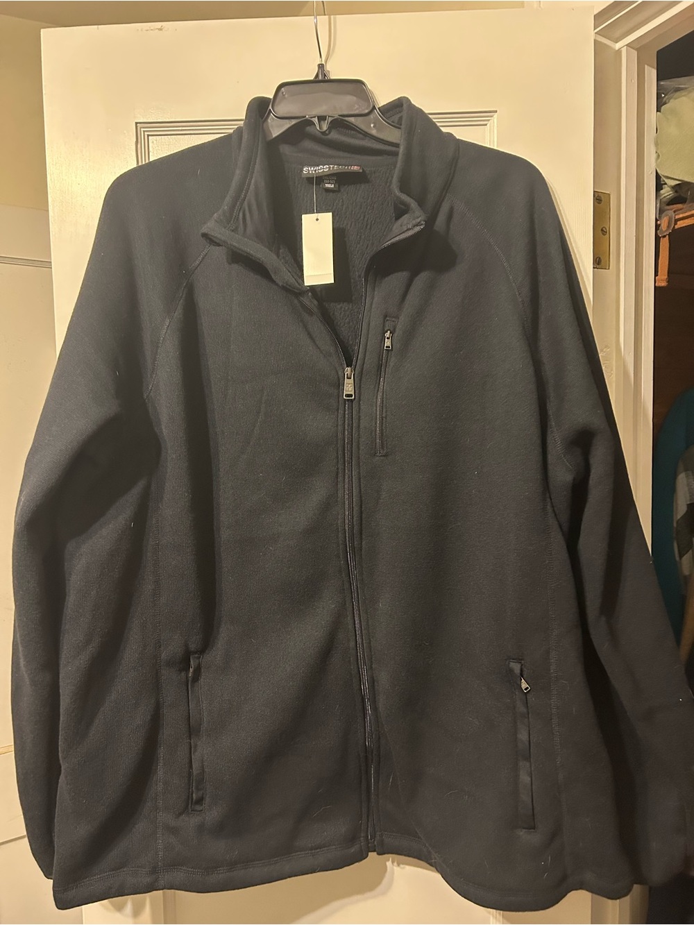 Swiss Tech Men's Full-Zip Fleece Jacket - Black